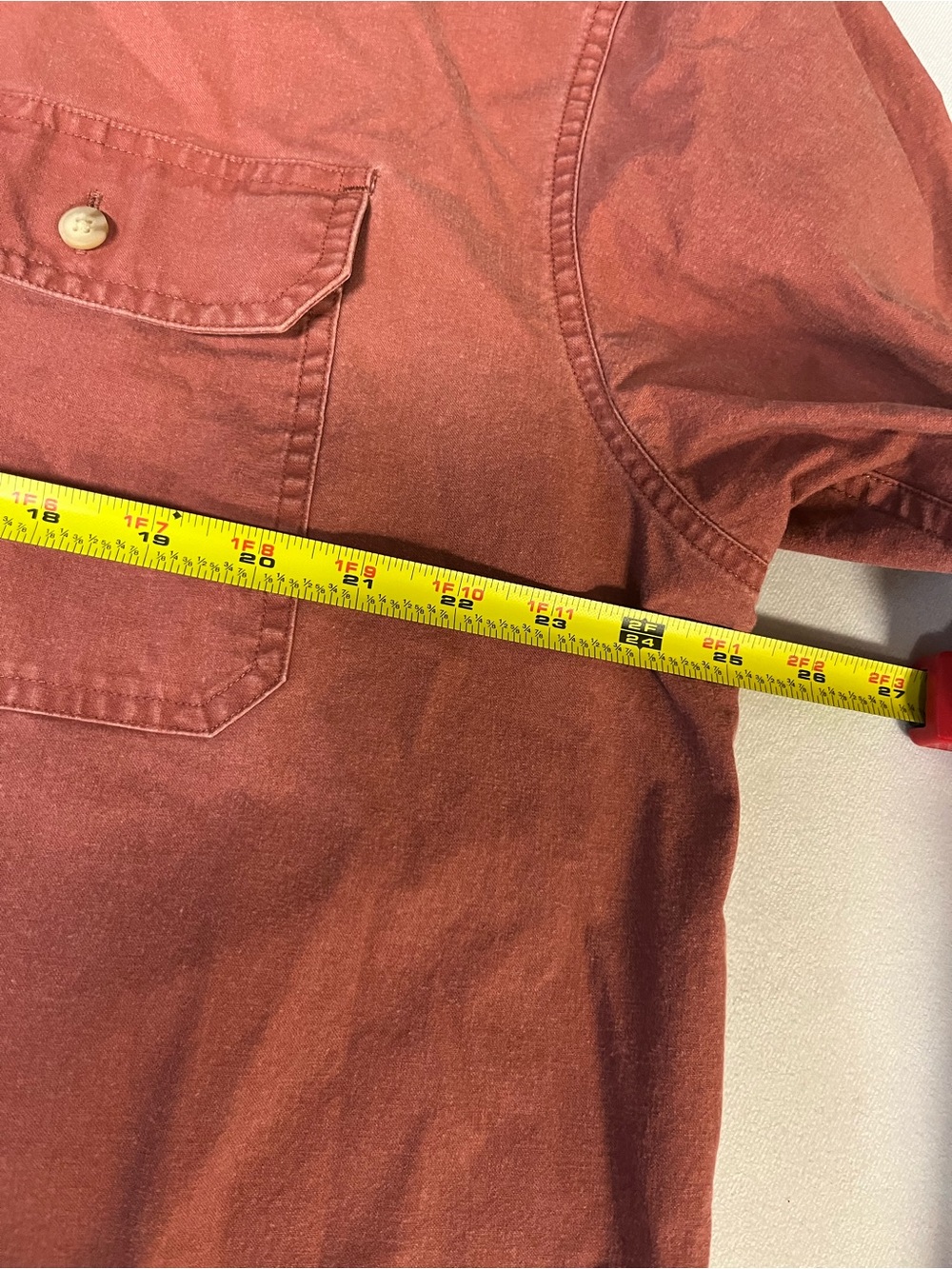 L.L.Bean Traditional Fit Shirt Men’s XL Red 100% Cotton Button Front Casual - Picture 4 of 7
